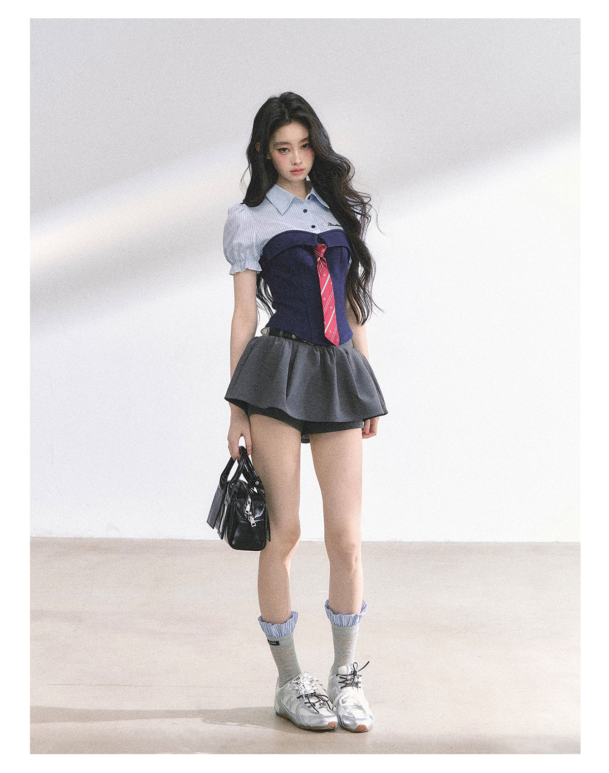 SHAOYEYAN American Style Striped Crop Tee