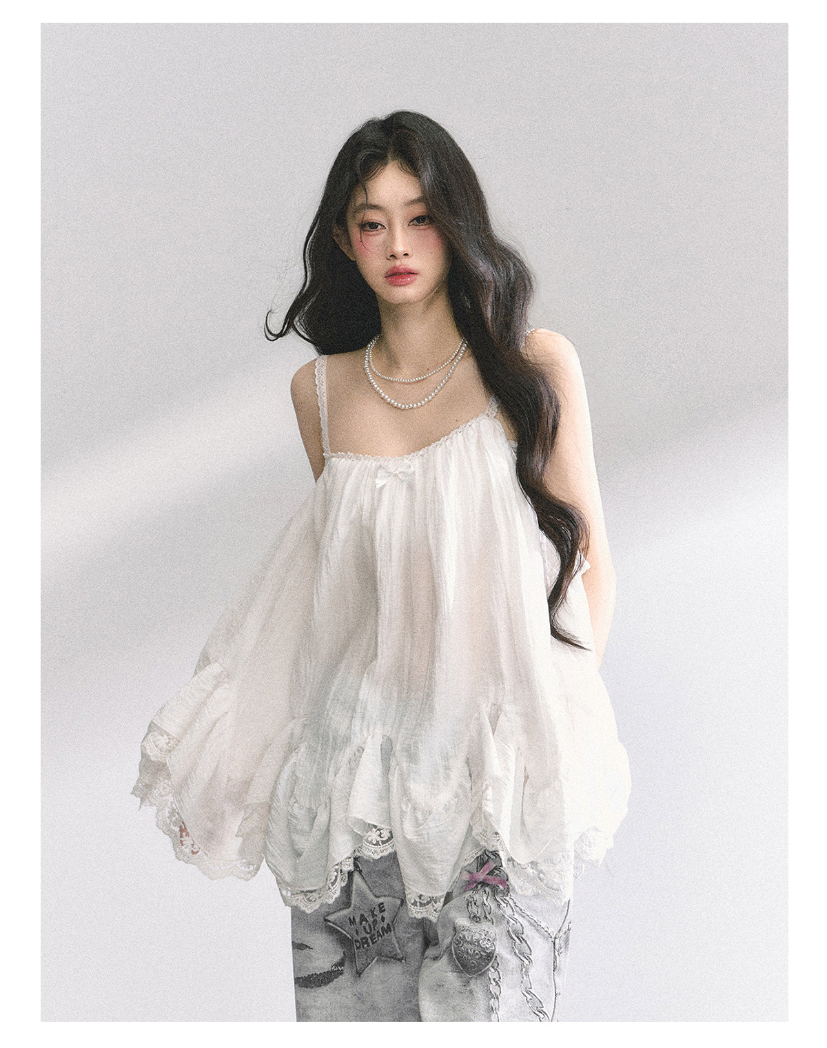 SHAOYEYAN French Lace Chiffon Blouse