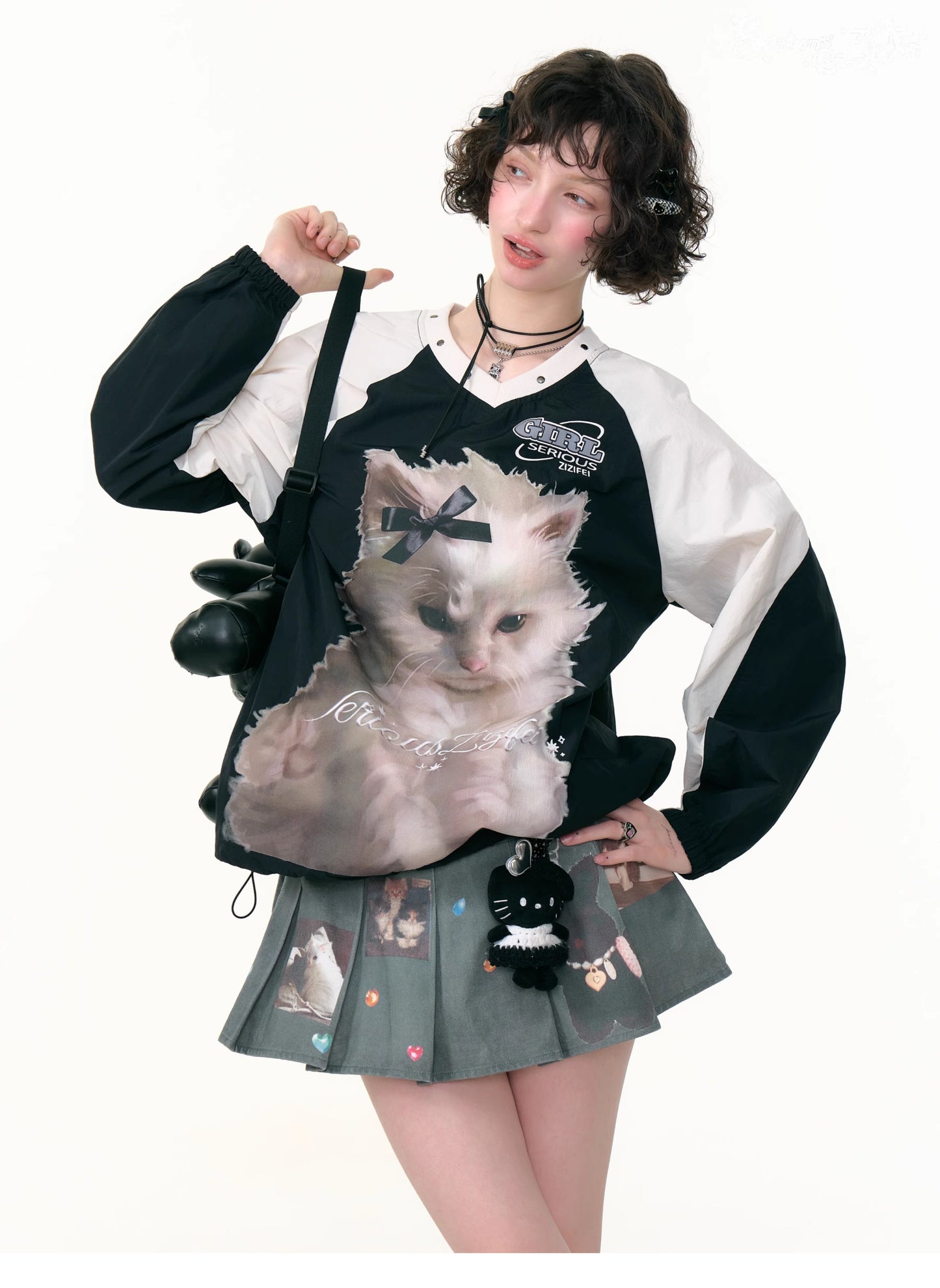 ZiziFei "Cat Blokette" Pullover