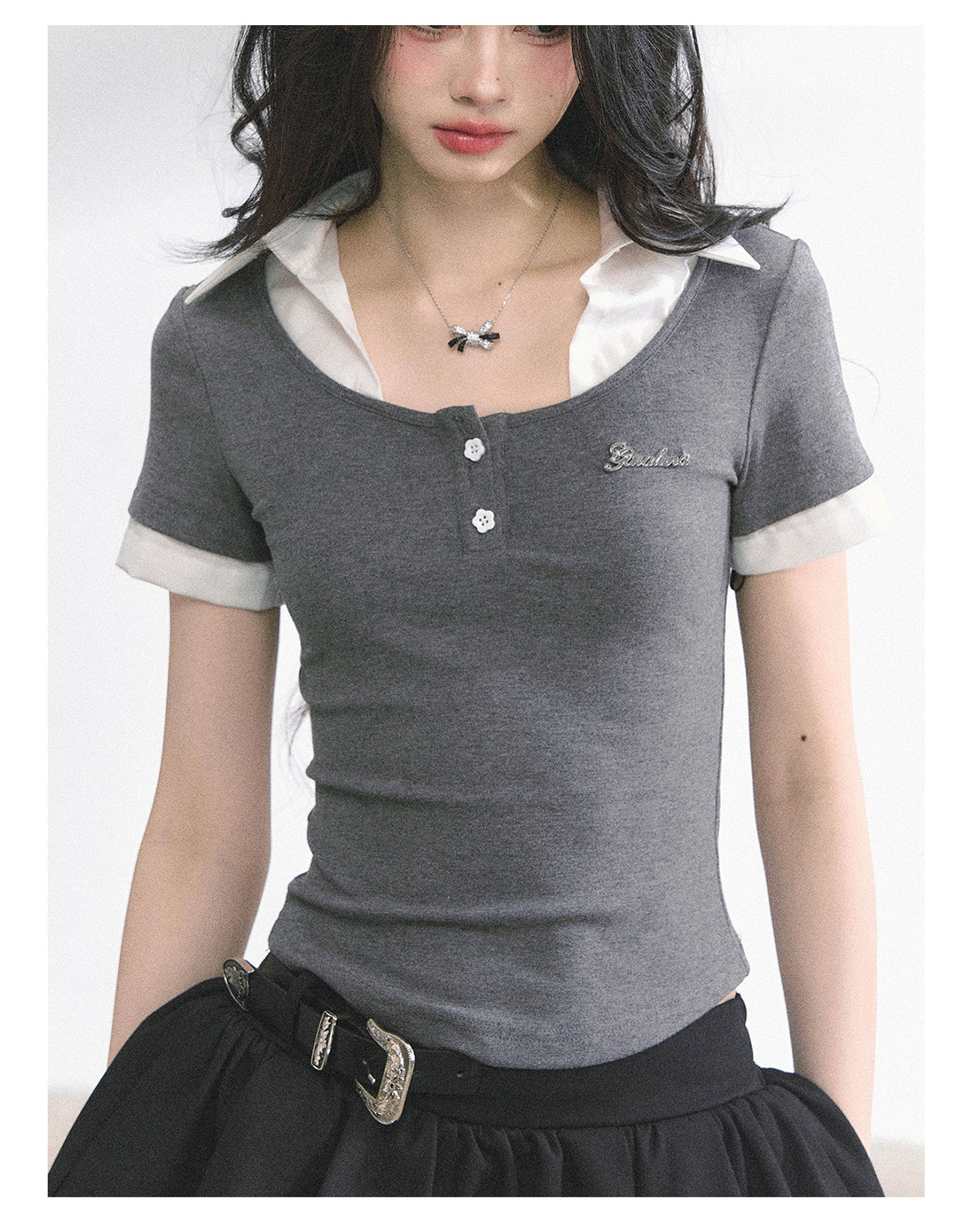 SHAOYEYAN American Style Cropped Tee