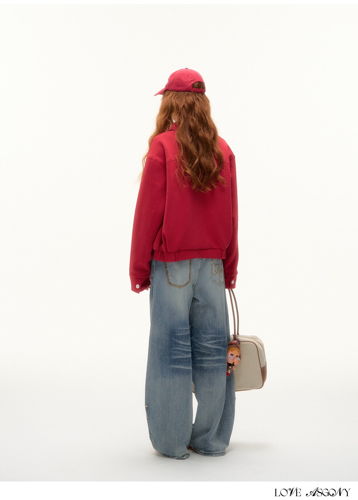 AsGony MIU Style Plaid Collar Sweatshirt Jacket