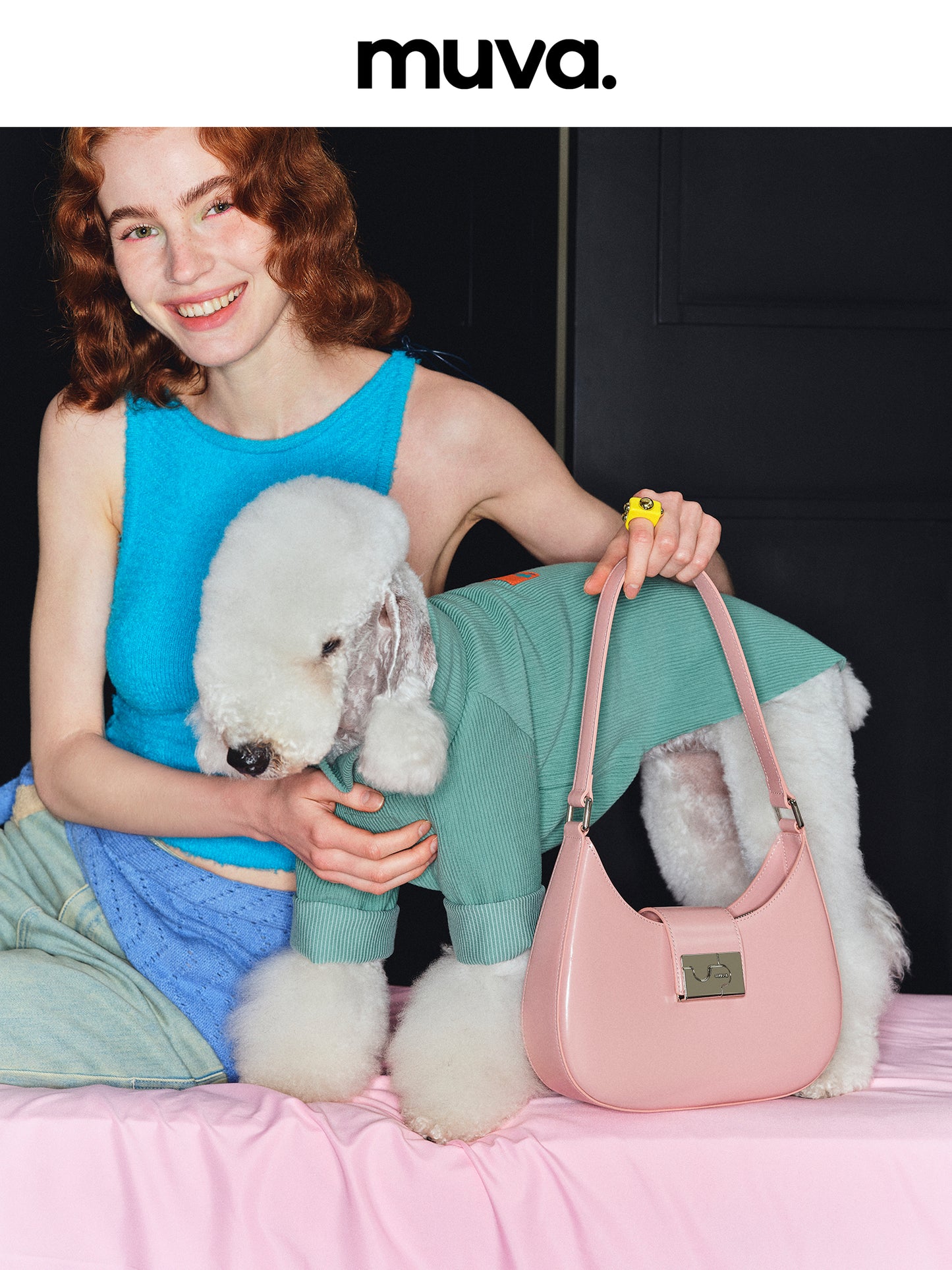 MUVA 'Puzzle Mood' Leather Shoulder Bag