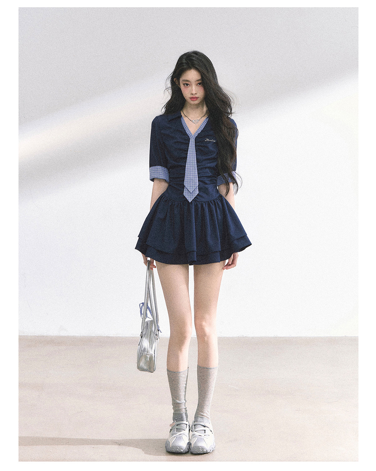 SHAOYEYAN London-inspired Plaid Puff Dress