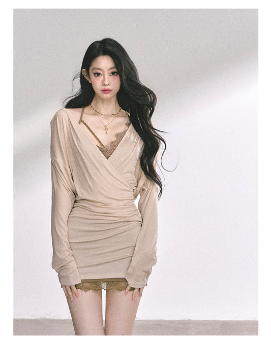 SHAOYEYAN French Lace Bodycon Dress Set