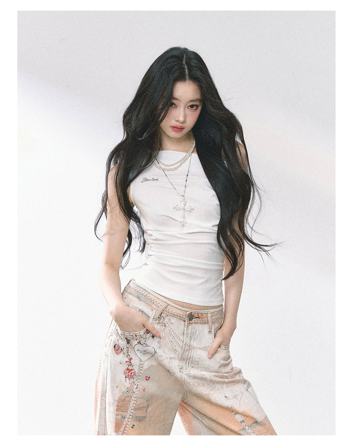 SHAOYEYAN American Style Off-Shoulder Crop Top