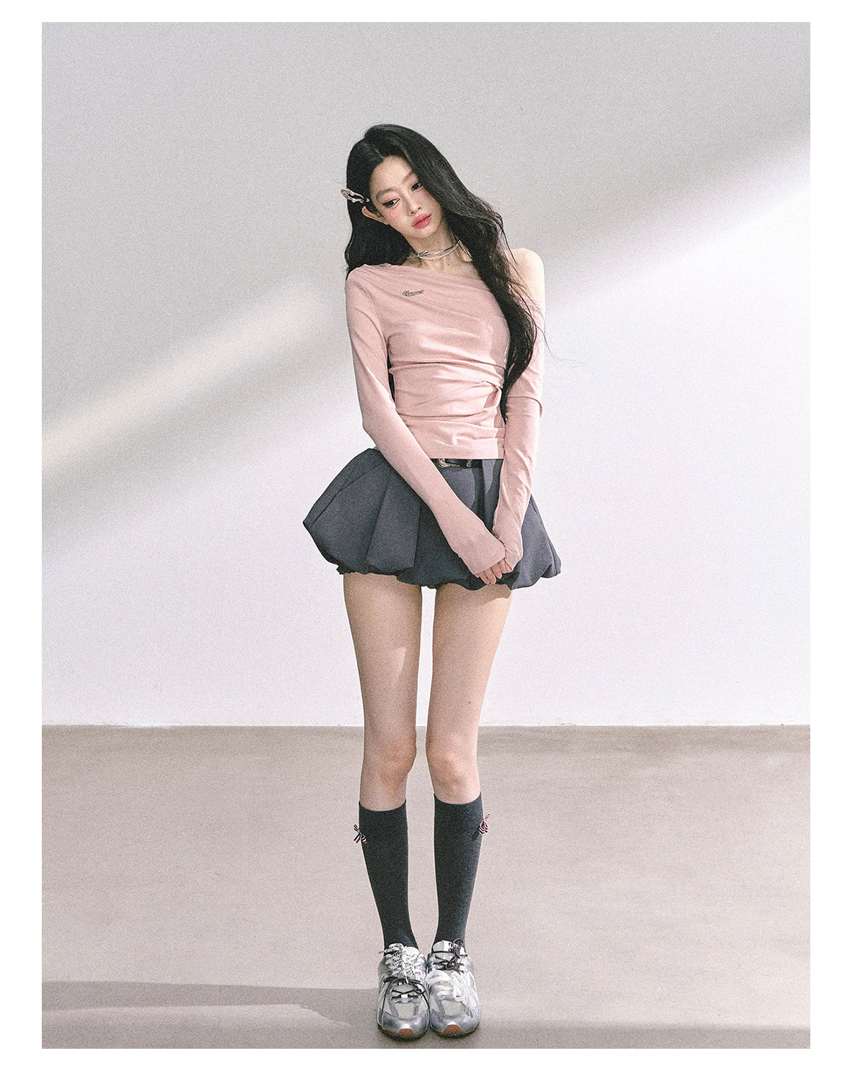 SHAOYEYAN American Style Off-Shoulder Tee