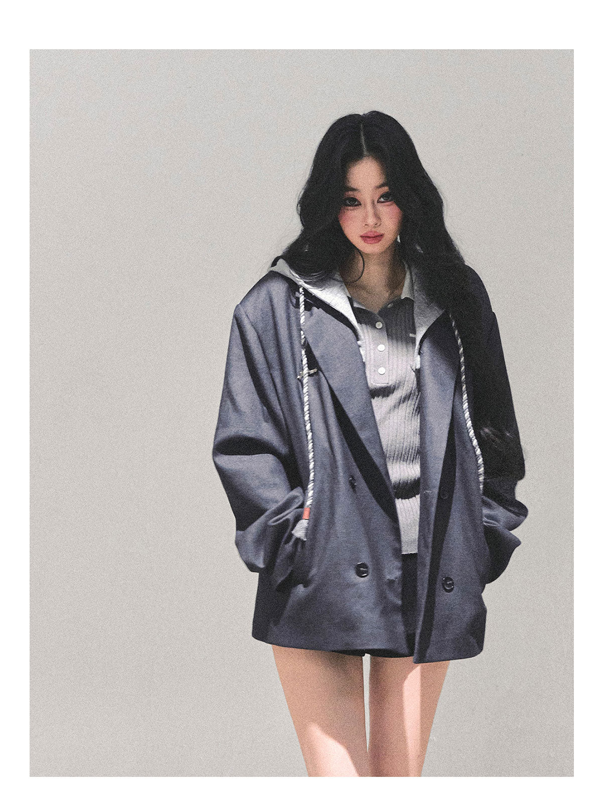 ShaoYeYan Minimalist Silhouette Fake Two-Layer Blazer