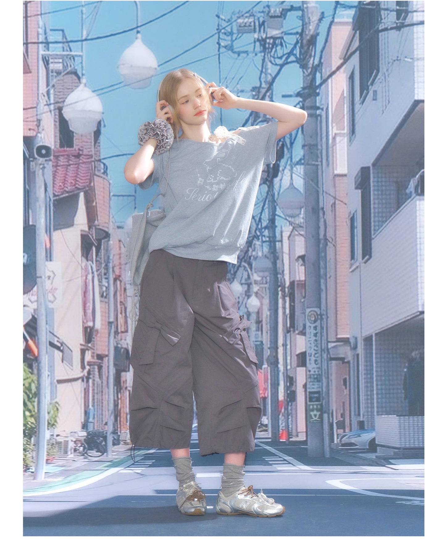 ziziFei Vintage Bunny Lace Tee