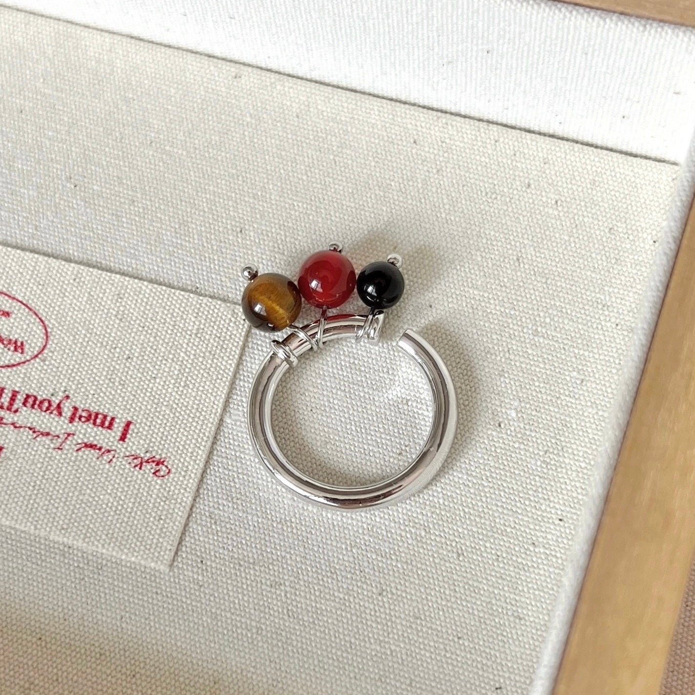 VIGVOG Geometric Gemstone Rings
