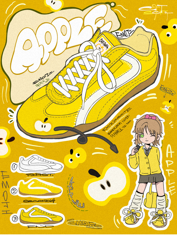 Cat&Sofa Emoji-Lab Series Apple Racing Shoes