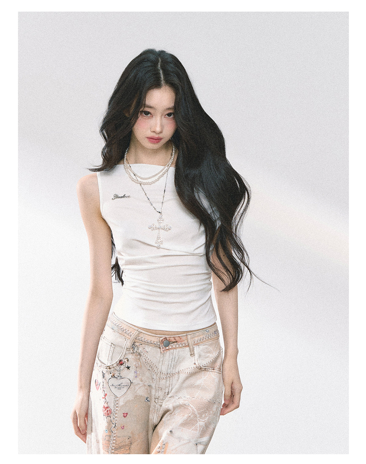 SHAOYEYAN American Style Off-Shoulder Crop Top