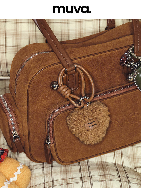 MUVA "Cotton Candy Heart" Fluffy Bag Charm