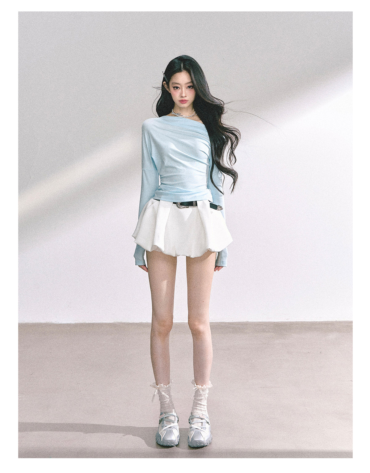 SHAOYEYAN Korean Mature Style Off-Shoulder Tee