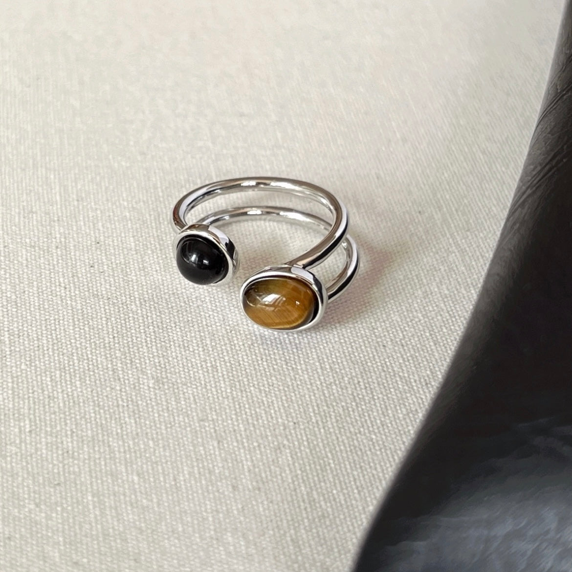 VIGVOG Geometric Gemstone Rings