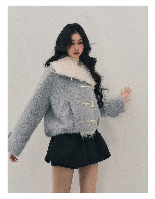 ShaoYeYan Aomalm I Drown in Blue Quilted Coat