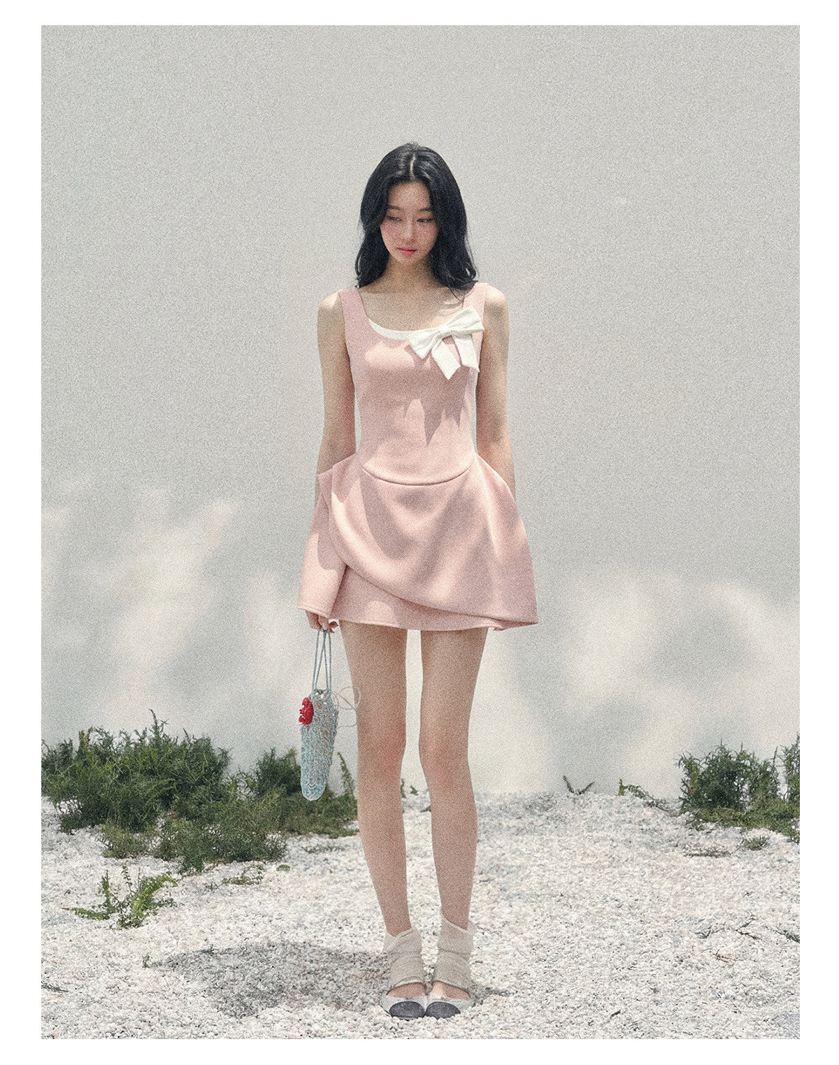 ShaoYeYan Aomalm Her Sweetness Sinks Fake Two-Layer French Dress