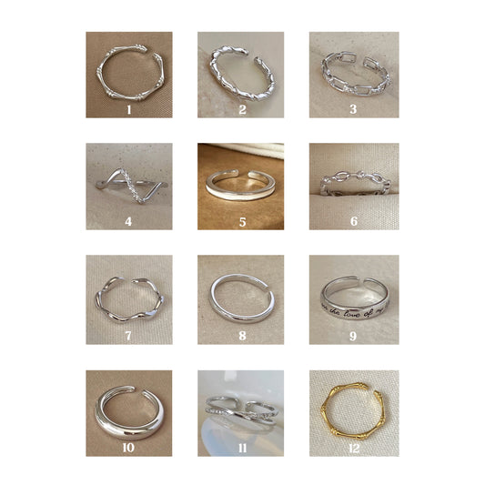 VIGVOG 2024 Minimalist Silver Ring Collection