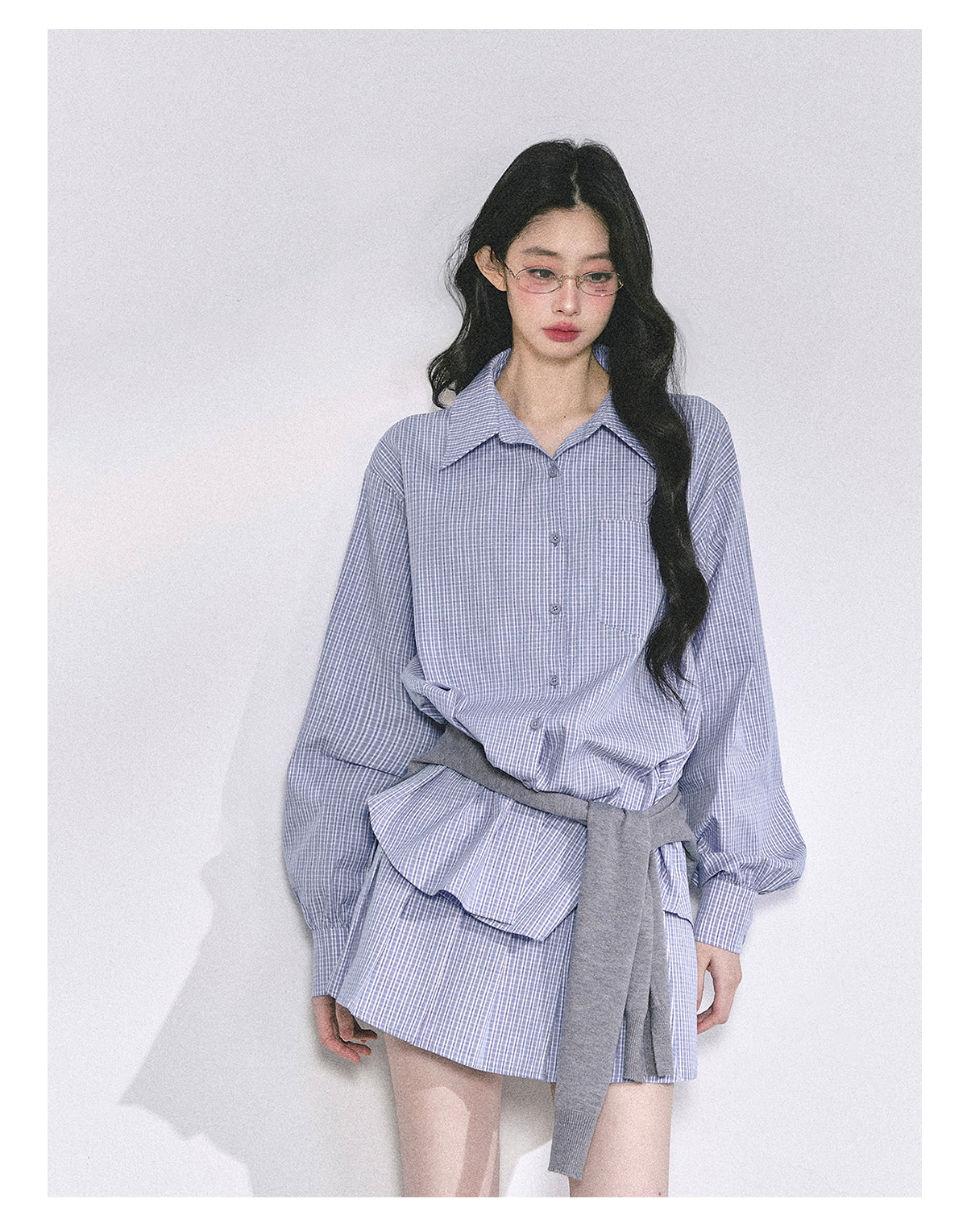 SHAOYEYAN Felton College French Plaid Set