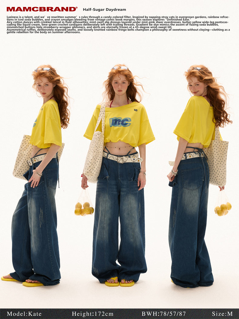 MAMC Oversized Off-Shoulder Tee