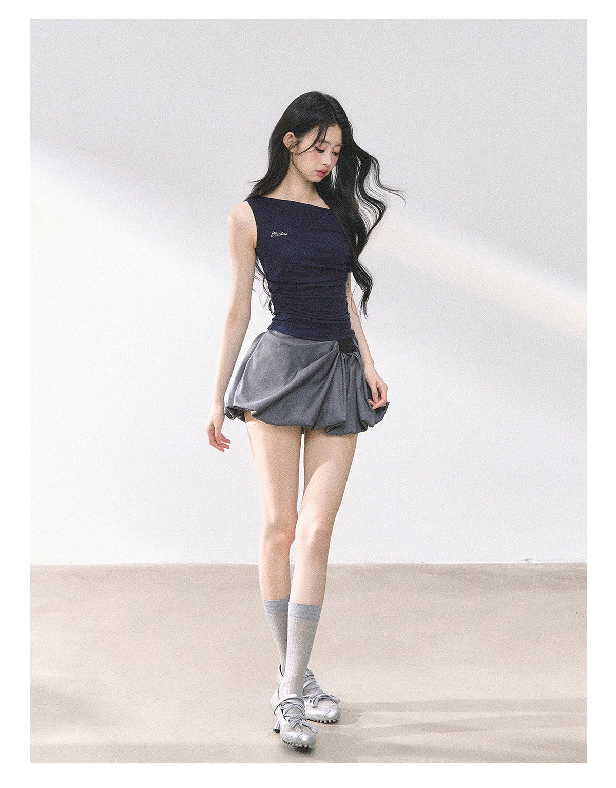SHAOYEYAN American Style Off-Shoulder Crop Top