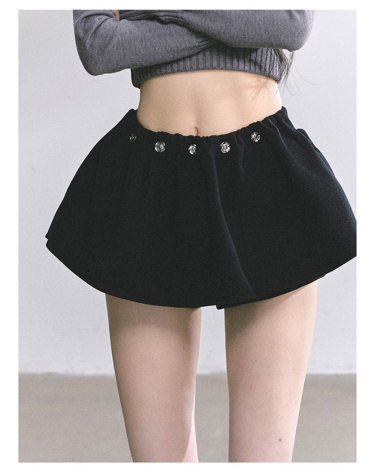 SHAOYEYAN French Wool Blend Slim Skirt
