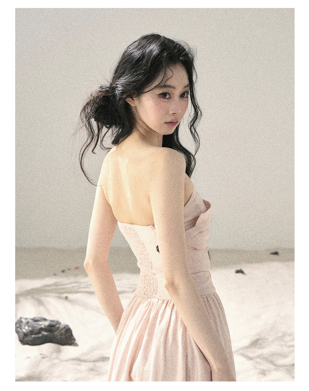 ShaoYeYan Aomalm Tipsy Clouds French Sweet Bustier Dress