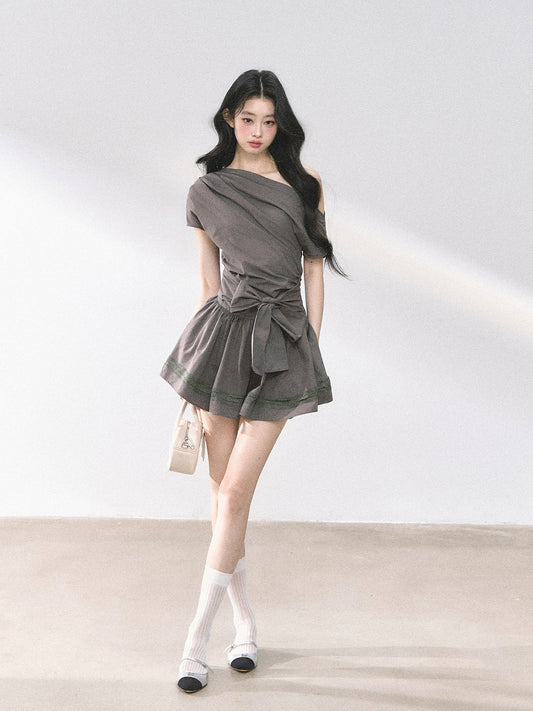 SHAOYEYAN Parisian Off-Shoulder Dress