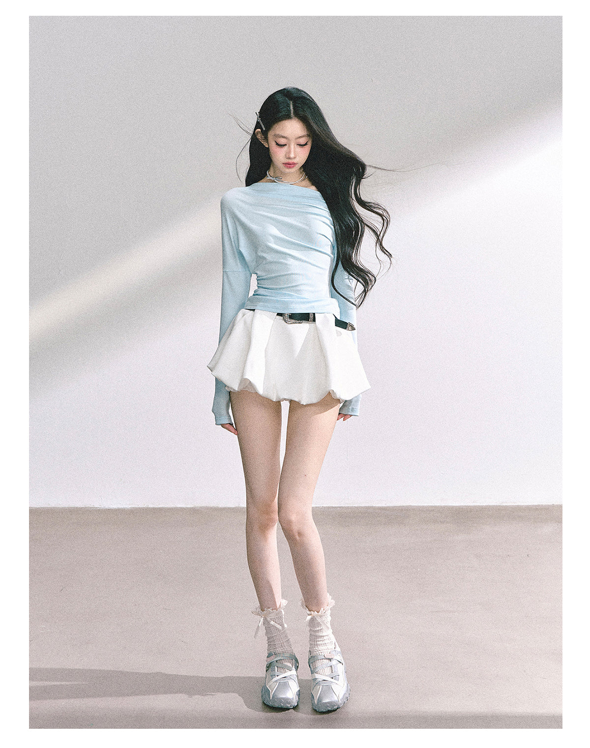 SHAOYEYAN Korean Mature Style Off-Shoulder Tee