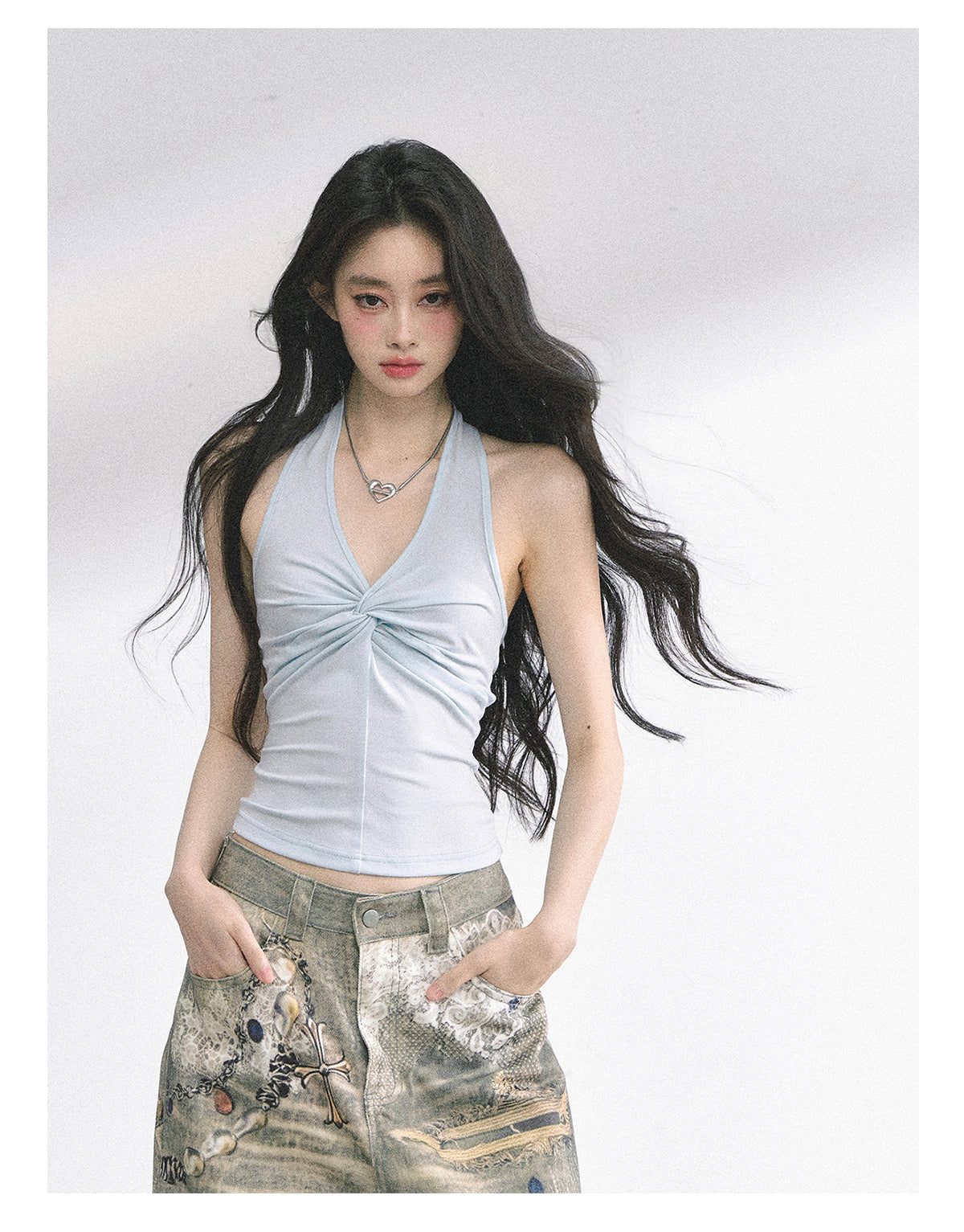 SHAOYEYAN French Lace Backless Top