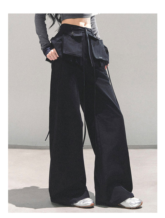 ShaoYeYan Functional Bella American Wide-Leg Pants