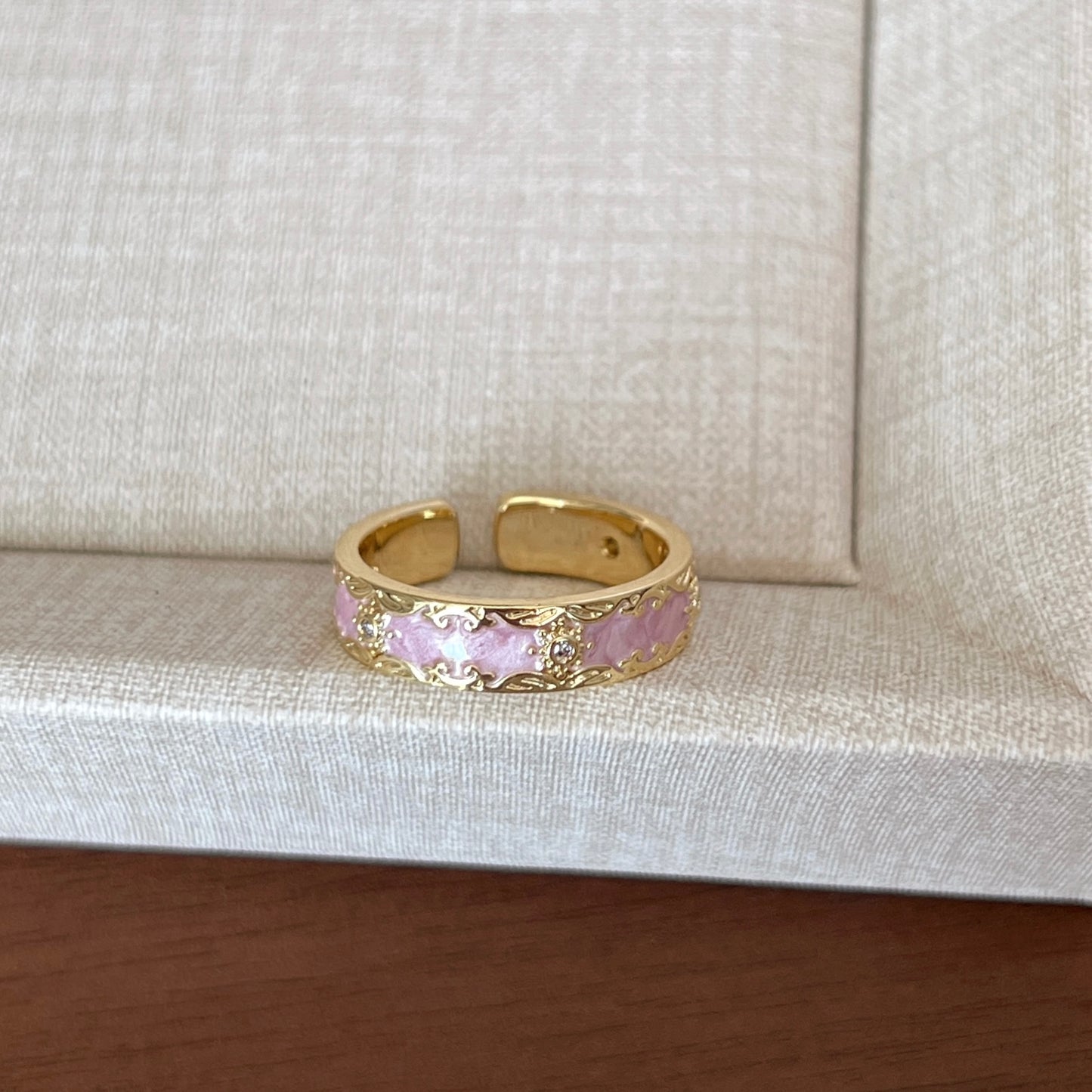 VIGVOG Geometric Purple Gemstone Ring