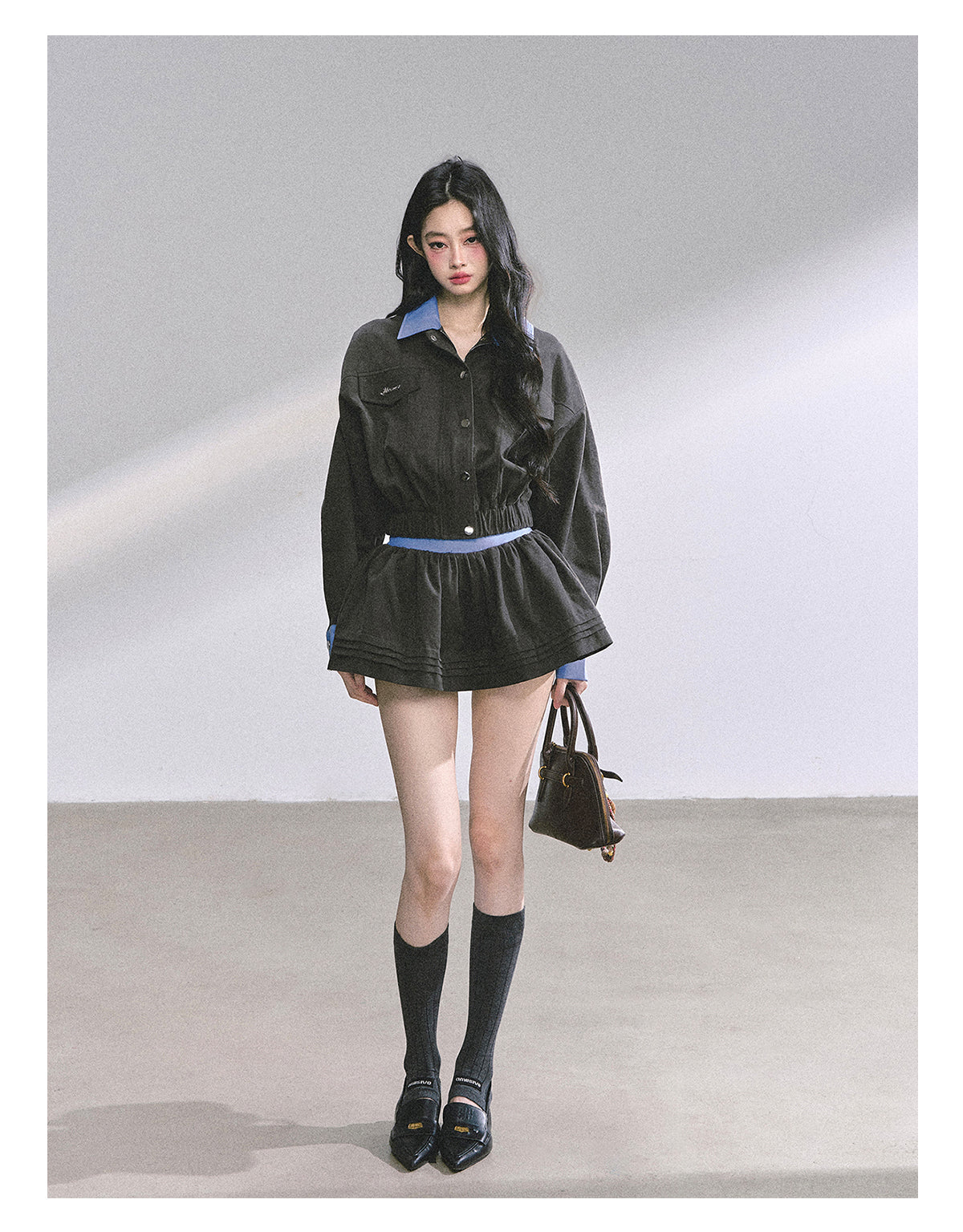 SHAOYEYAN Audrey-Inspired Two-Piece with Blazer and Mini Skirt