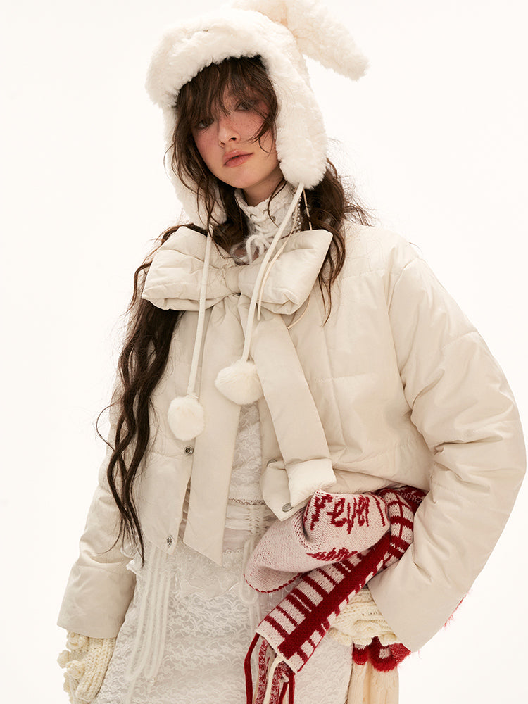MAMC Bow-Button Puffer Jacket