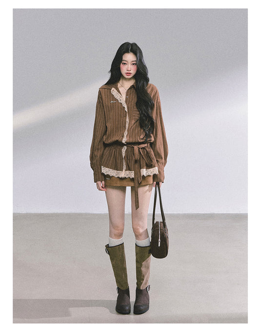 ShaoYeYan Chic Intellectual French Lace Blouse