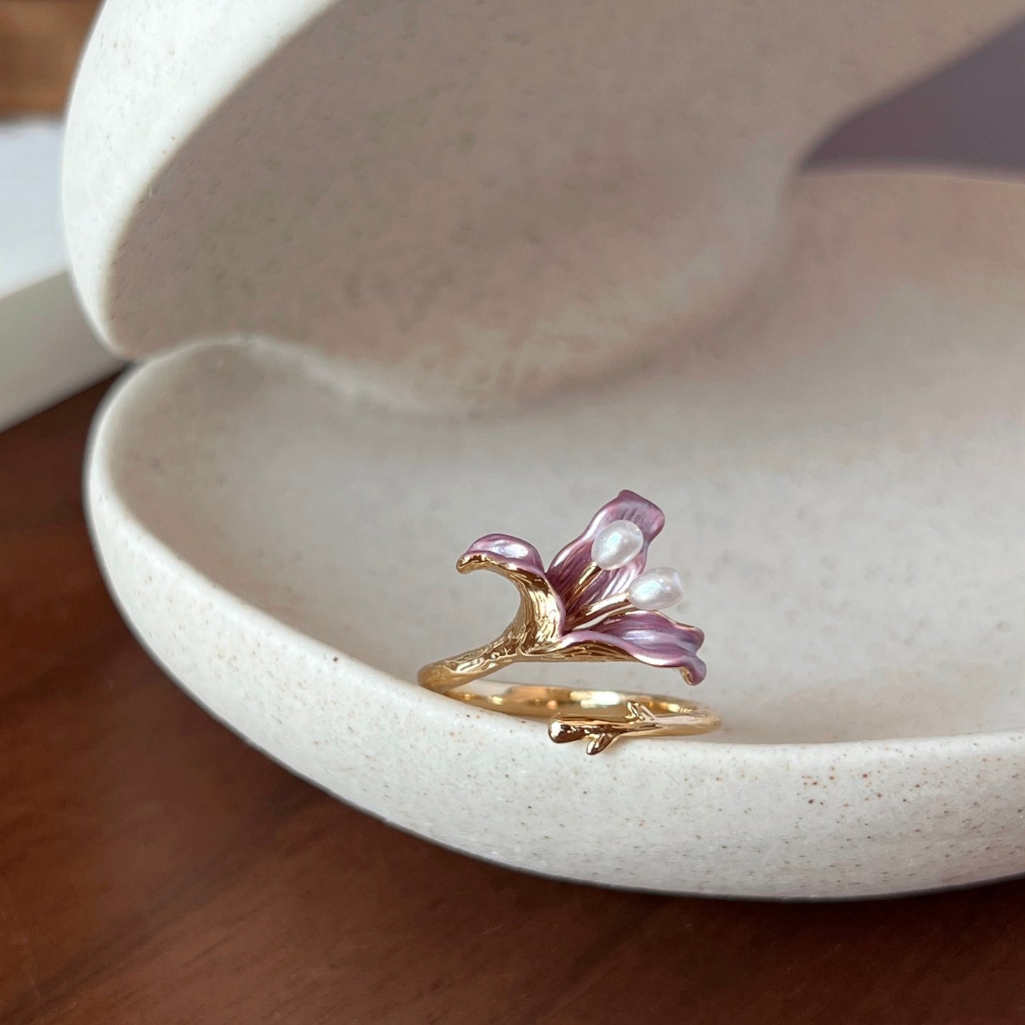 VIGVOG Geometric Purple Gemstone Ring