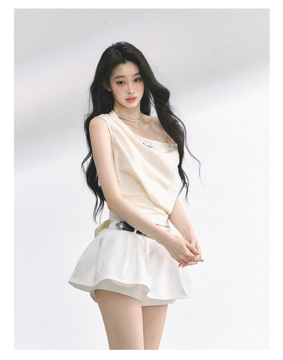 SHAOYEYAN Korean Off-Shoulder Crop Top