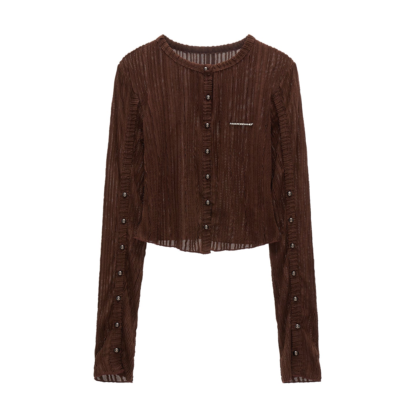 MAMC Striped Multi-Button Cardigan