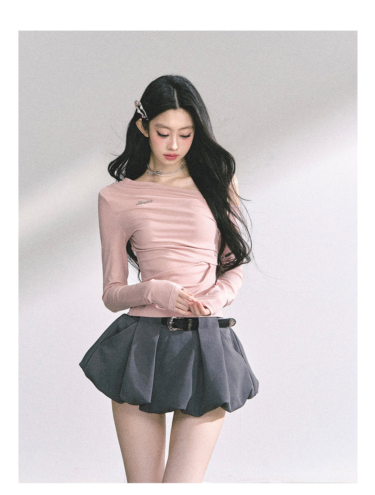 SHAOYEYAN American Style Off-Shoulder Tee
