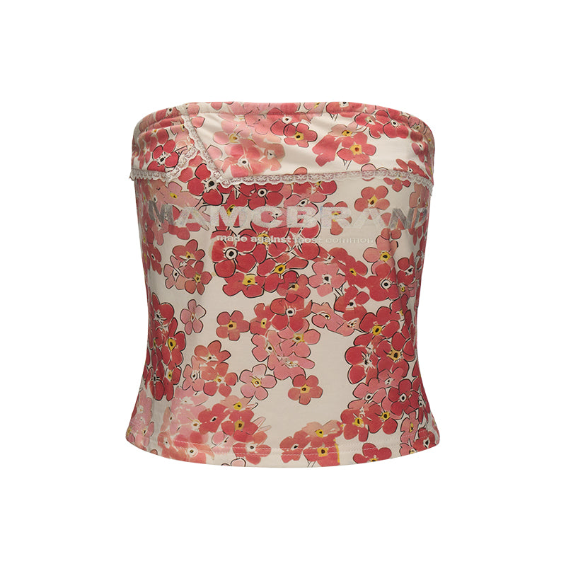 MAMC Printed Bustier Top