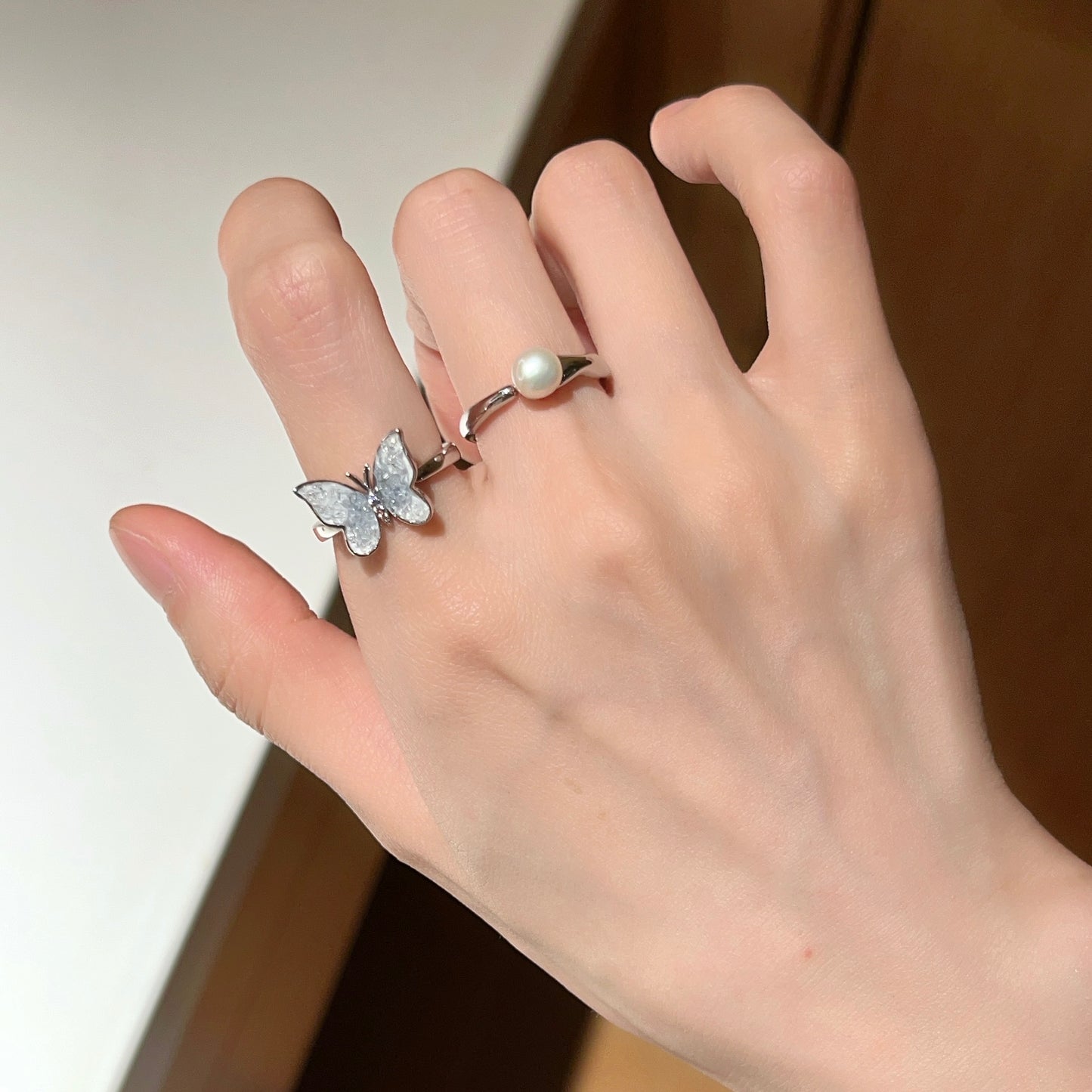 VIGVOG 2024 Frosted Butterfly Ring Collection