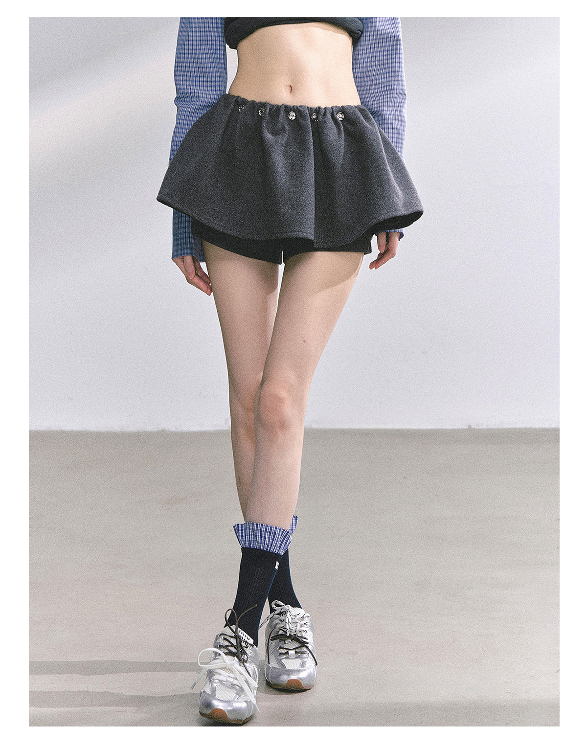 SHAOYEYAN French Wool Blend Slim Skirt
