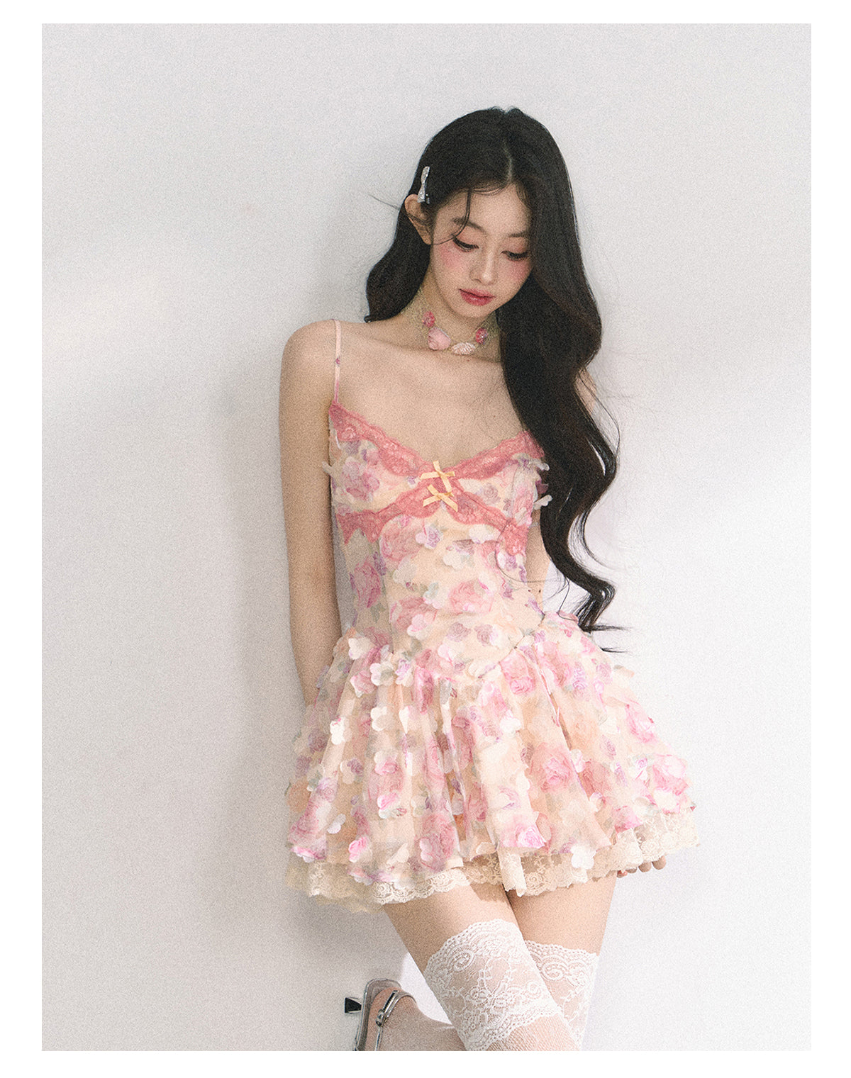 SHAOYEYAN French Lace Floral Sundress
