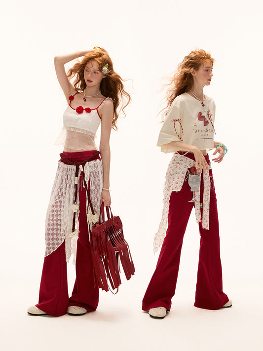 MAMC Low-Rise Flared Pants