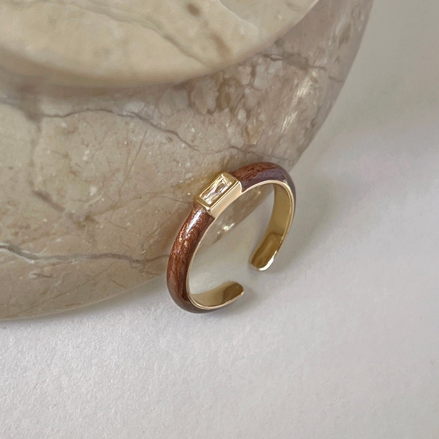 VIGVOG Geometric Gemstone Rings