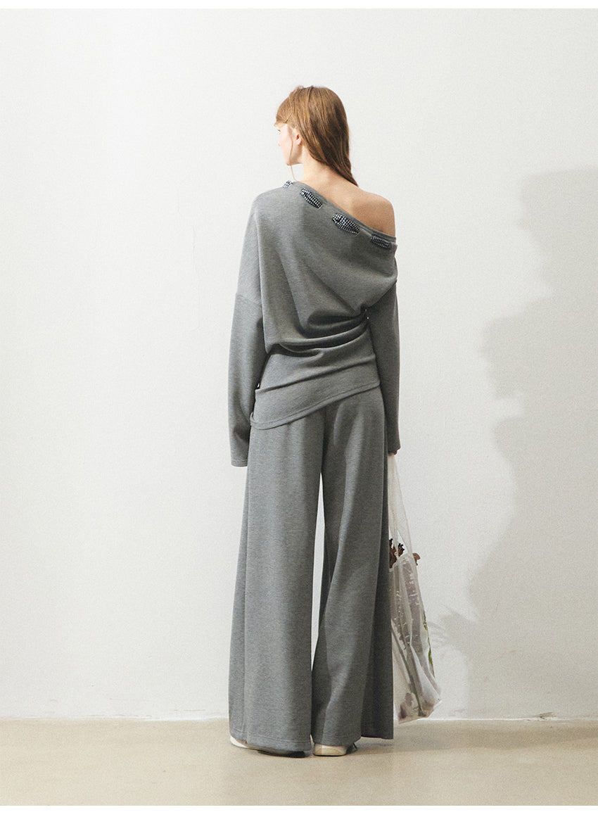 BOHOL BLING "Deconstructed Gray" Knit Set