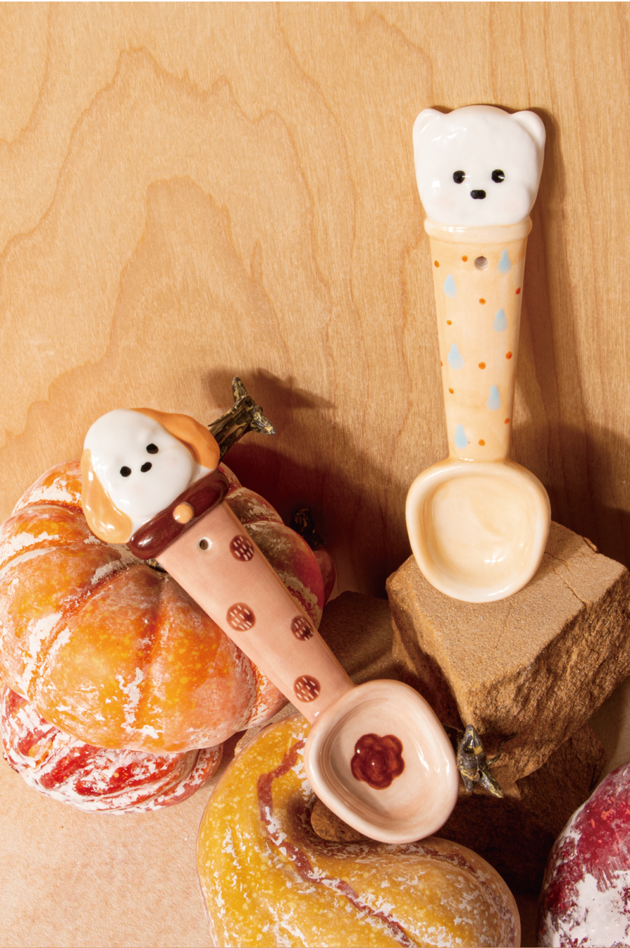 CONGSTUDIO Hand-Painted Ceramic Puppy Spoon