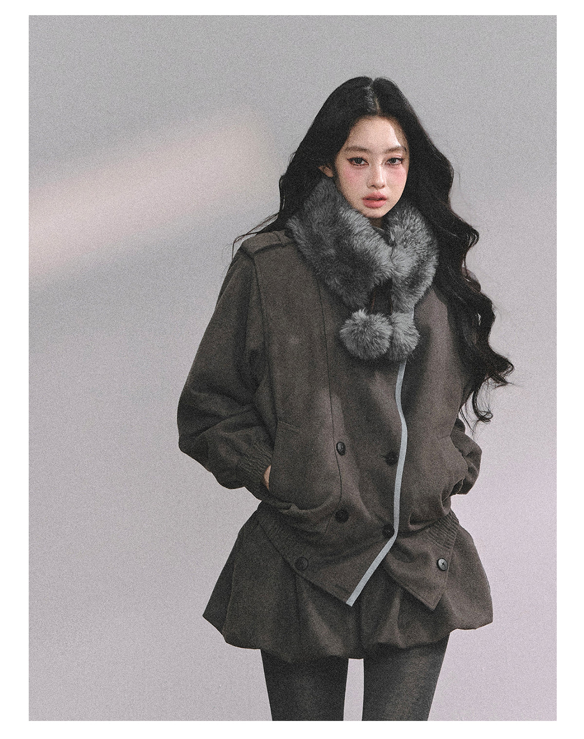 ShaoYeYan Barn Time Zone Audrey Hepburn Style Two-Piece Set