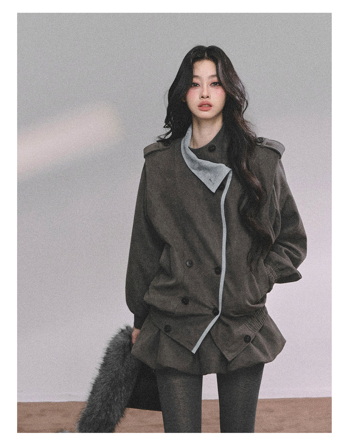 ShaoYeYan Barn Time Zone Audrey Hepburn Style Two-Piece Set