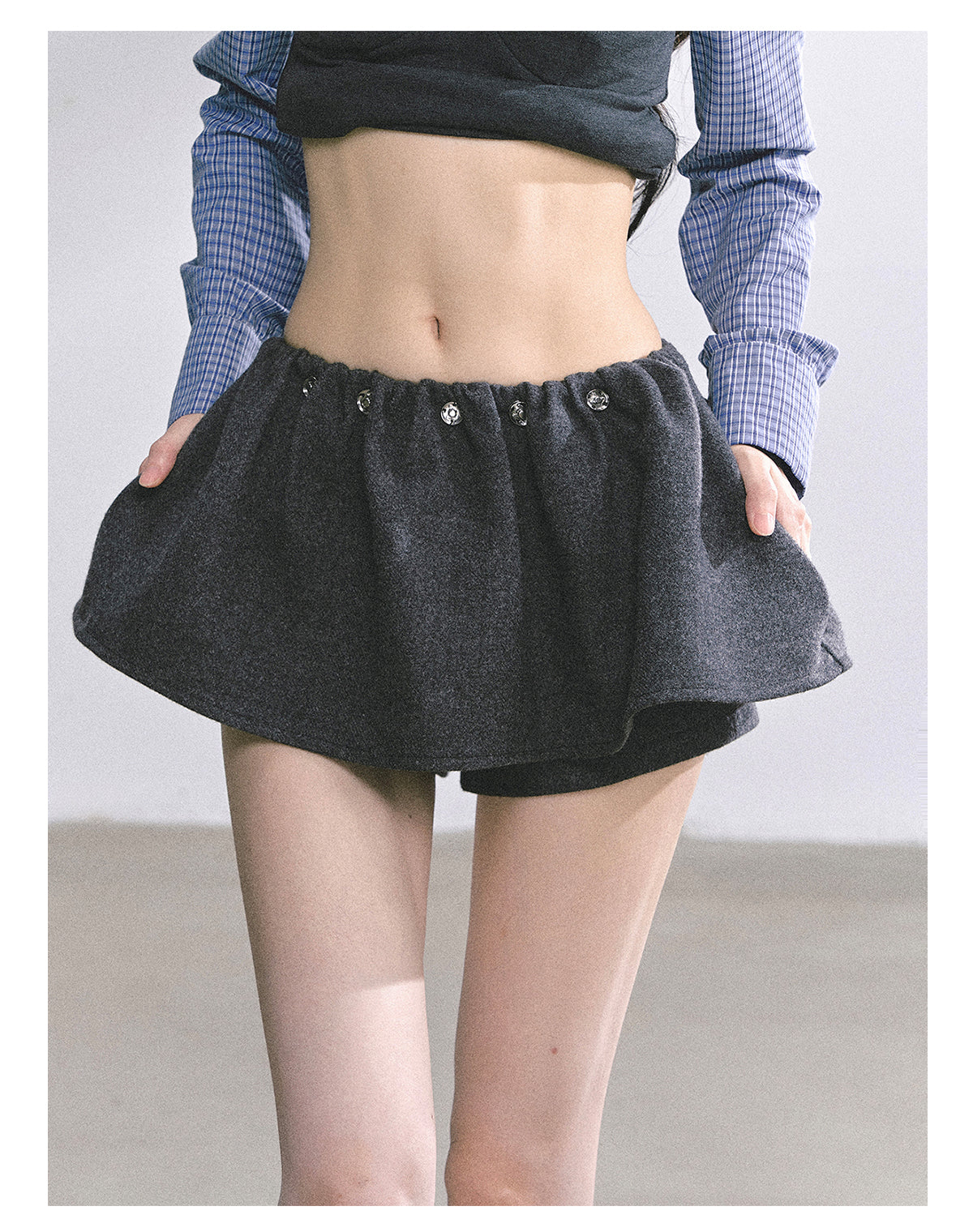 SHAOYEYAN French Wool Blend Slim Skirt