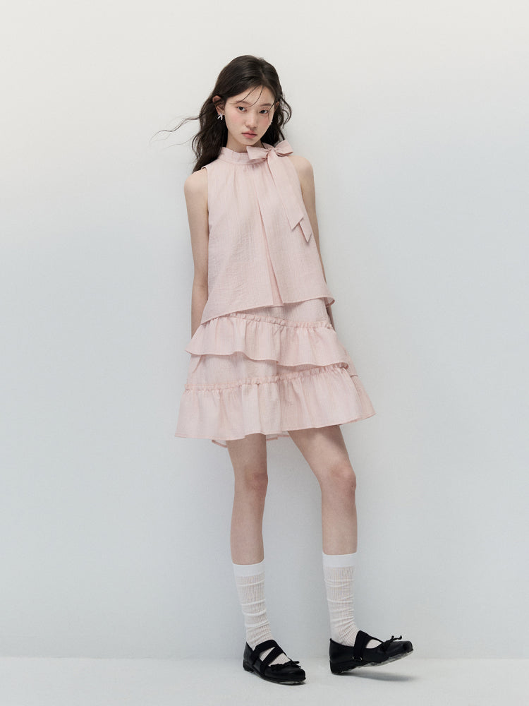 ANNATTO 'Pink Petal' Bow-Tie Dress